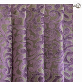 Purple Floral Jacquard Velvet Curtain Panels