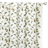 Floral Nursery Ivory Cotton Embroidery Curtain Panels