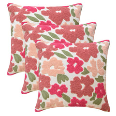 Pink Peony - Pink Cotton Throw Pillow Cover