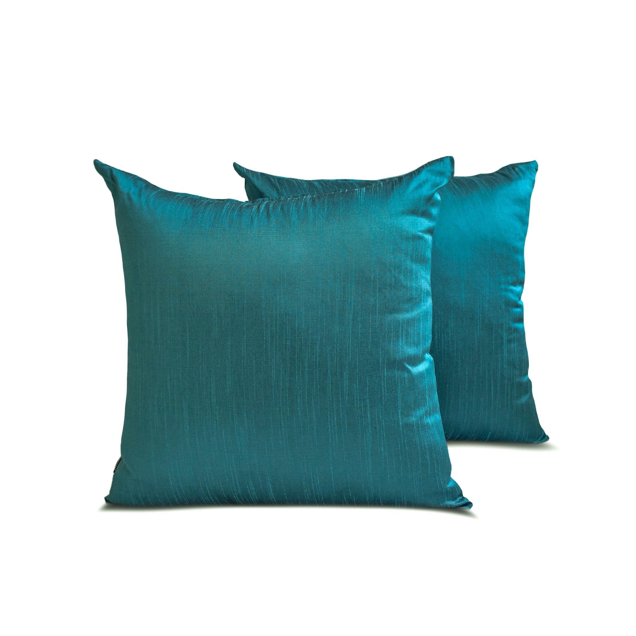 Teal Blue Luxury Throw Pillow Cover
