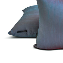 Blue & Red Luxury - Blue & Red Art Silk Throw Pillow Cover Pack of 2