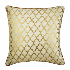 Moroccan Lattice - Gold Velvet Decorative Euro Sham