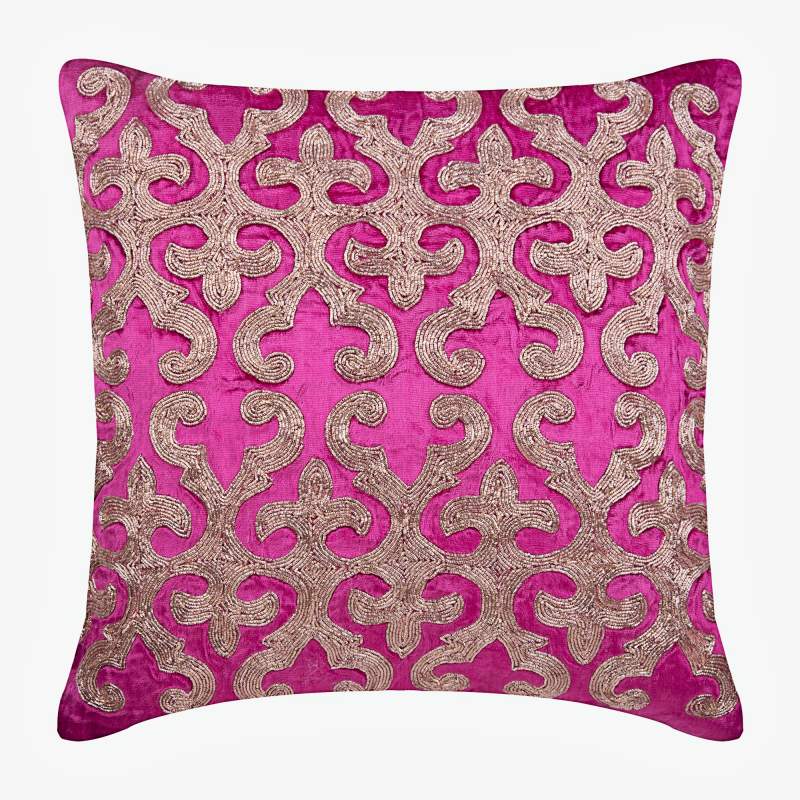 Pink Velvet Throw Pillow Cover Flaming Fuchsia