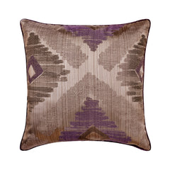 Abstract Therapy - Purple Jacquard Silk Throw Pillow Cover