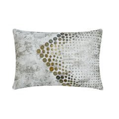 Altynay - White Suede Lumbar Pillow Cover