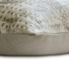 Altynay - White Suede Lumbar Pillow Cover