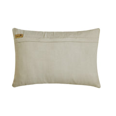 Altynay - White Suede Lumbar Pillow Cover