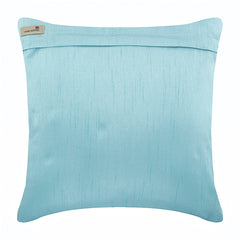 Aqua Martini - Blue Jacquard Silk Throw Pillow Cover