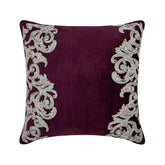 Art Nouveau - Tyrian Purple Velvet Decorative Euro Sham