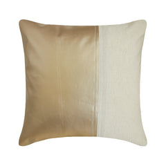 Better Half Antique Gold - Antique Gold Faux Leather Throw Pillow Cover
