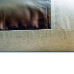 Better Half Choco - Brown Faux Leather Throw Pillow Cover