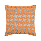 Brick On Brick - Burnt Orange Art Silk Decorative Euro Sham