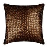 Brown Satin Throw Pillow Cover Circle On Circle