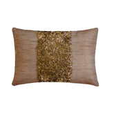 Champagne Brown Love - Art Silk Brown Decorative Lumbar Pillow Cover