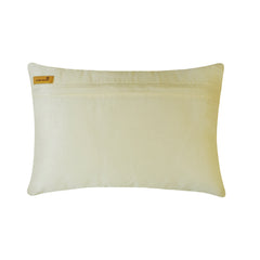 Crystal Clear - Art Silk Ivory Decorative Lumbar Pillow Cover