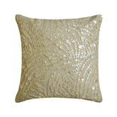 Dreams N Pearls - Natural Beige Cotton Linen Throw Pillow Cover