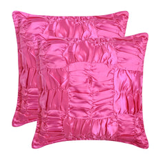 Dreamy Hotty Pink - Hot Pink Satin Throw Pillow Cover