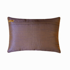 Embroidered Butterfly - Art Silk Purple Decorative Standard & King Shams