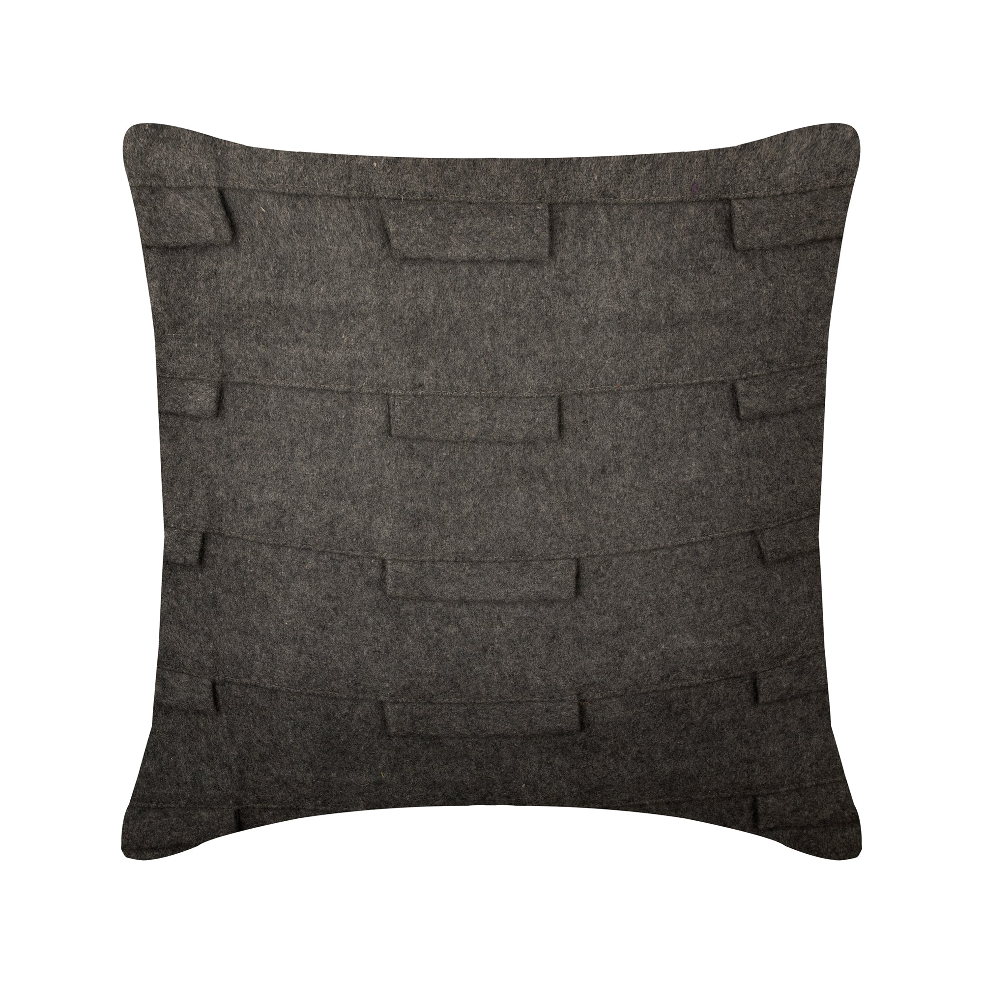 Ash Gray Felt Throw Pillow Cover Grey Sophistication