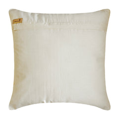 Glamorous - Ivory & Beige Art Silk Decorative Euro Sham