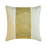 Gold Gleam - Ivory Art Silk Decorative Euro Sham
