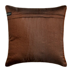 Gold Leaves - Brown Art Silk Decorative Euro Sham