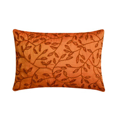 Juicy - Art Silk Orange Decorative Decorative Lumbar Pillow Cover