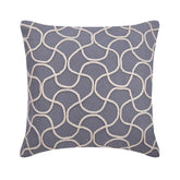 Jute Entangled - Gray Suede Throw Pillow Cover
