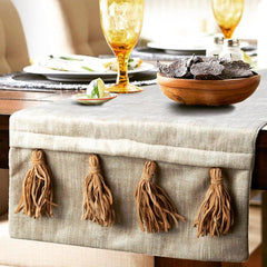 Kayla - Gold Suede Decorative Table Runner