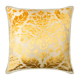 Mimosa Yellow Burnout Velvet Throw Pillow Cover Mimosa Yellow Damask