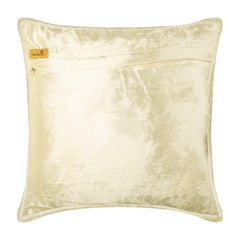 Mimosa Yellow Damask - Mimosa Yellow Burnout Velvet Throw Pillow Cover