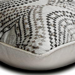 Majestic Glory - Grey Jacquard Decorative Euro Sham