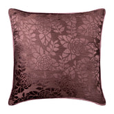 Plum Rose Bush - Plum Burnout Velvet Decorative Euro Sham