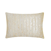 Pearl Harbour - Art Silk Ivory Decorative Lumbar Pillow Cover