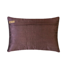 Plum Bling - Art Silk Plum Decorative Lumbar Pillow Cover