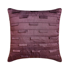 Plum Ocean - Plum Art Silk Throw Pillow Cover