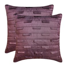 Plum Ocean - Plum Art Silk Throw Pillow Cover