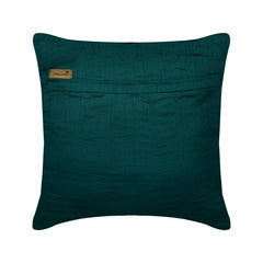 Royal Peacock Green - Royal Peacock Green Art Silk Throw Pillow Cover