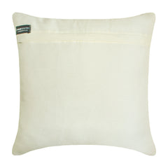 Silver Coral - Silver & White Art Silk Throw Pillow Cover