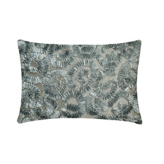 Silver Spirit - Art Silk Grey Decorative Lumbar Pillow Cover