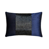 Striking Navy - Art Silk Blue Decorative Lumbar Pillow Cover