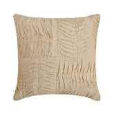 Tender Waves - Natural Beige Cotton Linen Throw Pillow Cover
