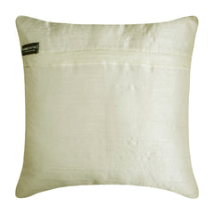 Thats Satin Ribbon - Ivory Art Silk Throw Pillow Cover