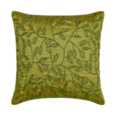 Tropical - Green Art Silk Throw Pillow Cover
