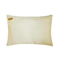 Vintage Ivory Love - Art Silk Ivory Decorative Lumbar Pillow Cover