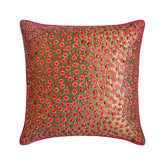 Warmth And Love - Pink Zari Art Silk Decorative Euro Sham