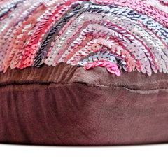 Wonder Lust - Art Silk Pink Decorative Lumbar Pillow Cover
