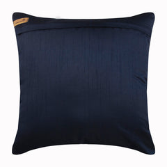 Aladdin - Navy Blue Art Silk Throw Pillow Cover