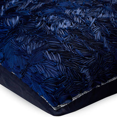 All Thats Navy - Navy Blue Art Silk Throw Pillow Cover