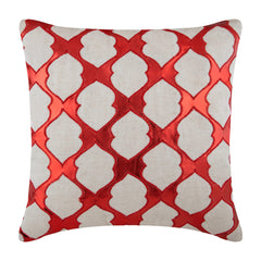 All Time Red - Red Faux Leather Decorative Euro Sham